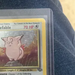 Pokemon TCG Clefable Holo 1st Edition Rare Card Jungle Base Set, 1/64 LP - Image 5