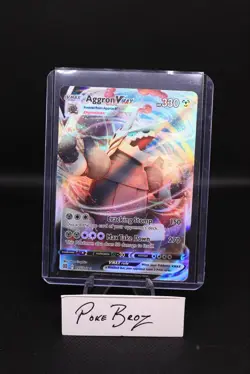 Pokemon TCG Aggron VMAX Holo Ultra Rare Card Brilliant Stars 097/172 - Image 1