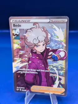 Bede 199/202 Sword & Shield Full Art Ultra Rare Pokemon Card Free Shipping! - Image 3