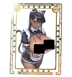 Goddess Story: Komi Spicy Metal Anime Waifu CCG Card - Image 1