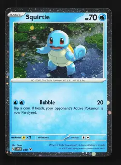 Squirtle SVP 048 English Pokemon Card TCG - Image 1