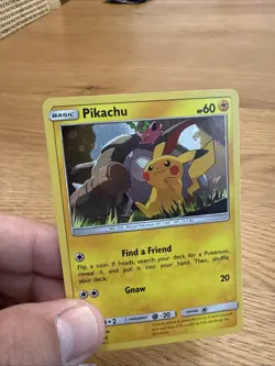 Pikachu 2019 Sun & Moon HD Swirl Black Star Promo Cosmos Pokemon Card SM234 (LP) - Image 2