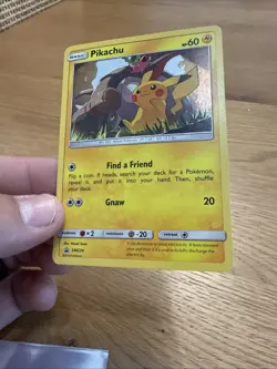Pikachu 2019 Sun & Moon HD Swirl Black Star Promo Cosmos Pokemon Card SM234 (LP) - Image 5