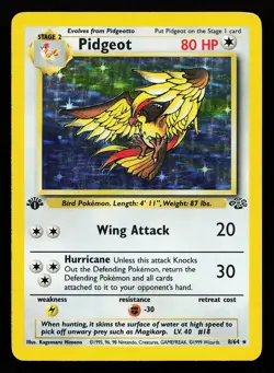 Pidgeot 8/64 Holo Rare 1st Edition Jungle Pokemon Card - Image 1