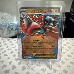 Mega Lucario ex 077/132 Me01: Mega Evolution Holo NM Pokemon card - Image 1