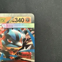 Mega Lucario ex 077/132 Me01: Mega Evolution Holo NM Pokemon card - Image 4