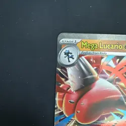 Mega Lucario ex 077/132 Me01: Mega Evolution Holo NM Pokemon card - Image 5