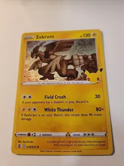 Pokemon TCG Zekrom Holo Holo Rare Card 25th Anniversary Celebrations 010/025 - Image 1