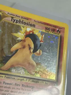 Pokemon TCG Typhlosion Neo Genesis Holo Card 17/111 Unlimited Rare LP Condition - Image 3