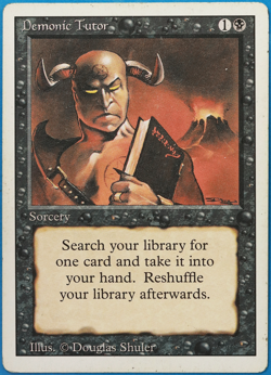 Demonic Tutor Revised HP/DAMAGED Black Uncommon CARD (506183) ABUGames - Image 1