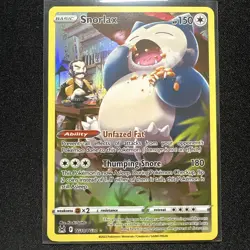 Pokemon TCG Snorlax Lost Origin Trainer Gallery Holo Ultra Rare Card TG10/TG30 - Image 1