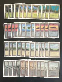 ***Huge 48 Card Unlimited Basic Land Lot*** MTG Unlimited Magic Kid Icarus - Image 1