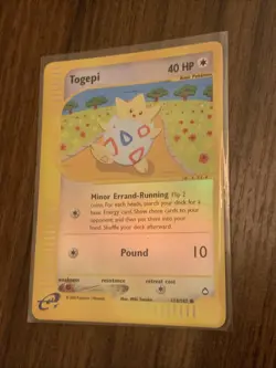 Pokemon TCG Togepi Aquapolis 114/147 Reverse Holo Common Card 2002 Light Play - Image 2