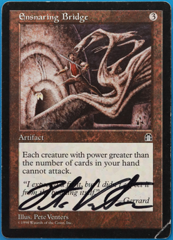 Ensnaring Bridge Stronghold HP/DAMAGED SIGNED Rare CARD (506284) ABUGames - Image 1