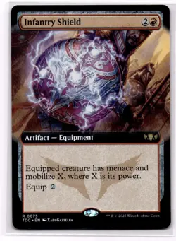 MTG Infantry Shield #0075 Extended Art Rare Commander: Tarkir: Dragonstorm (TDC) - Image 1