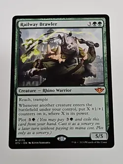 Railway Brawler Normal Outlaws of Thunder Junction MTG Magic The Gathering - Image 1