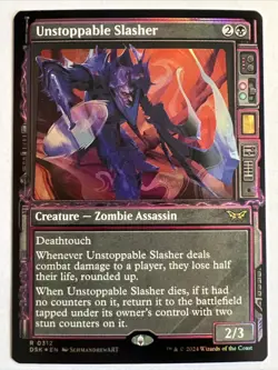 MTG Duskmourn - Unstoppable Slasher - FOIL Showcase Rare - 0312 VLP - Image 1