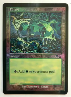 ✨ FOREST Arena Promo Foil ✨ (1999 - URZA'S SAGA) - Vintage Land - NM - Image 1