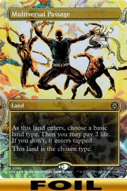 1x - Multiversal Passage - FOIL BORDERLESS #206 - Marvel's Spider-Man - NM MTG - Image 1