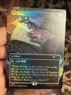 Sol Ring Borderless Foil • Pack Fresh • Secret Lair Sheldon's Spellbook Mtg 1925 - Image 1