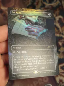 Sol Ring Borderless Foil • Pack Fresh • Secret Lair Sheldon's Spellbook Mtg 1925 - Image 2