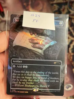 Sol Ring Borderless Foil • Pack Fresh • Secret Lair Sheldon's Spellbook Mtg 1925 - Image 4