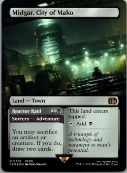 Midgar, City of Mako // Reactor Raid - Foil Extended Art FIN NM MTG - Image 1