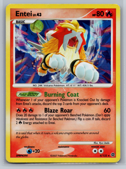 Pokemon Entei Cracked Ice Holo 4/132 SW Secret Wonders HP - Image 1