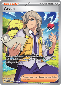 Pokemon TCG Arven 235/198 Full Art Ultra Rare Scarlet & Violet Base Set NM/M - Image 1