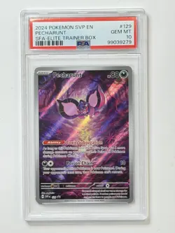 2024 Pokemon SVP EN Scarlet & Violet #129 PECHARUNT PSA 10 SFA-ETB ** RE9279 - Image 1