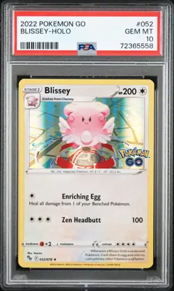 2022 POKEMON GO #052 BLISSEY-HOLO PSA 10 - Image 1