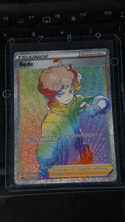Bede 207/202 Rainbow Secret Rare Holo Pokemon 2020 Sword & Shield NM - Image 1