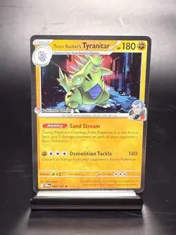 Pokemon Center Stamped Team Rocket’s Tyranitar W/swirl - Image 1