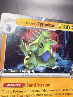 Pokemon Center Stamped Team Rocket’s Tyranitar W/swirl - Image 2
