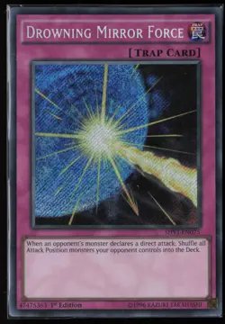Yugioh Drowning Mirror Force SHVI-EN075 1st Edition Secret Rare NM - Image 1