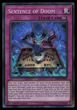 Yugioh Sentence of Doom LED5-EN005 1st Edition Super Rare NM - Image 1