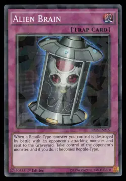 Yugioh Alien Brain BP03-EN215 1st Edition Shatterfoil Rare NM - Image 1