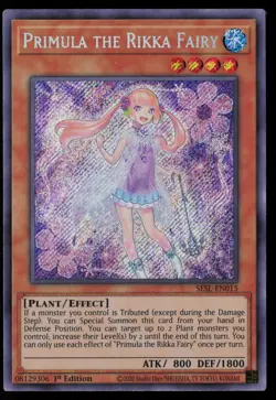Yugioh Primula the Rikka Fairy SESL-EN015 1st Edition Secret Rare NM - Image 1