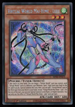 Yugioh Virtual World Mai-Hime - Lulu MP21-EN173 1st Ed Prismatic Secret Rare NM - Image 1
