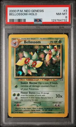 Bellossom ⭐ 3/111 Neo Genesis Holo Vintage Pokemon Card PSA 8 JUST GRADED - Image 1
