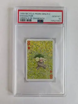 1999 Bicycle Pokemon Mini Playing Card Exeggutor 8 Of Diamonds PSA 10 - Image 1