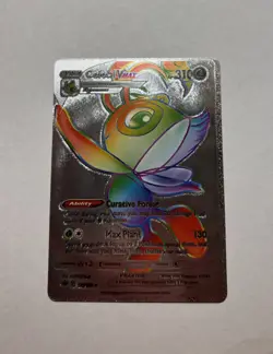 Celebi VMAX 199/198 Rainbow HP310 Silver Foil Fan Art Display Card - NM - Image 1