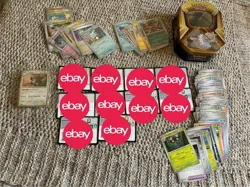 3 Pokemon Tins EACH w promos, holo rares, reverse holos, bulk. Total 250+ cards - Image 5