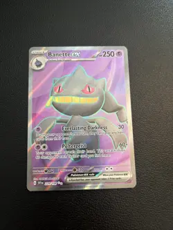 Pokemon Banette EX 229/198 Scarlet & Violet Full Art Holo Card NM Condition - Image 1