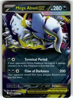 Mega Absol ex 086/132 ME01: Mega Evolution NM Pokemon Card TCG - Image 1