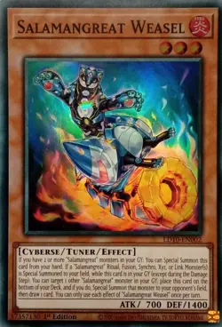 LD10-EN002 SALAMANGREAT WEASEL SUPER RARE 1ST EDITION YuGiOh CARD - Image 1