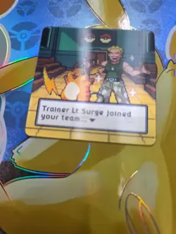 Pokemon 3d Lenticular Card Gym Leader Lt. Surge - Image 1