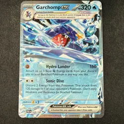 Pokemon TCG Garchomp ex Paradox Rift 038/182 Double Rare Holo Card - Image 1