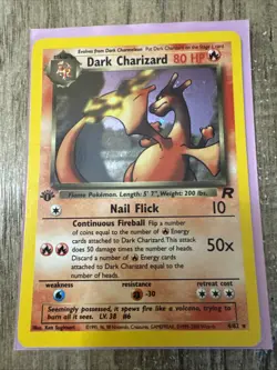 Pokemon Dark Charizard TCG Holo Rare Card 4/82 First edition - Image 1