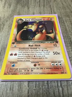 Pokemon Dark Charizard TCG Holo Rare Card 4/82 First edition - Image 2